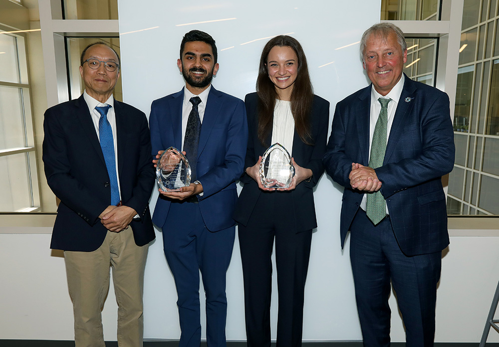 Dr. Zhiyong Han, Sidharth Anand, Nataline Elmasri, and Dr. Stanley R. Terlecky